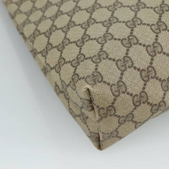GUCCI GG Supreme Web Sherry Line Tote Bag PVC Beige Red 16 002 4487 Auth 107970 - Picture 13 of 16
